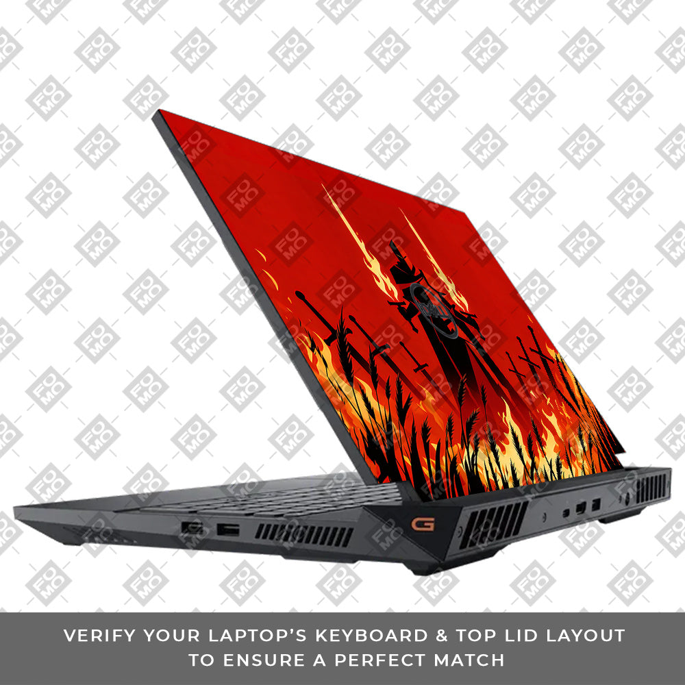 Knight of Flames Dell G15 5520, 5530 3D Laptop Skin
