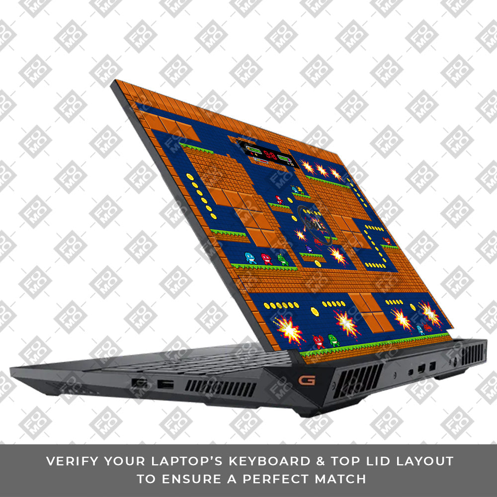 Pixelated Retro Arcade Dell G15 5520, 5530 3D Laptop Skin
