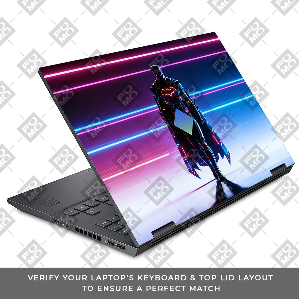 Superhero Neon Streaks HP Omen 15 3D Laptop Skin