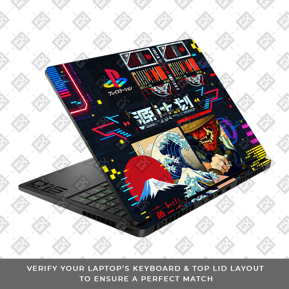 PlayStation Retro HP Omen Gaming 16 3D Laptop Skin
