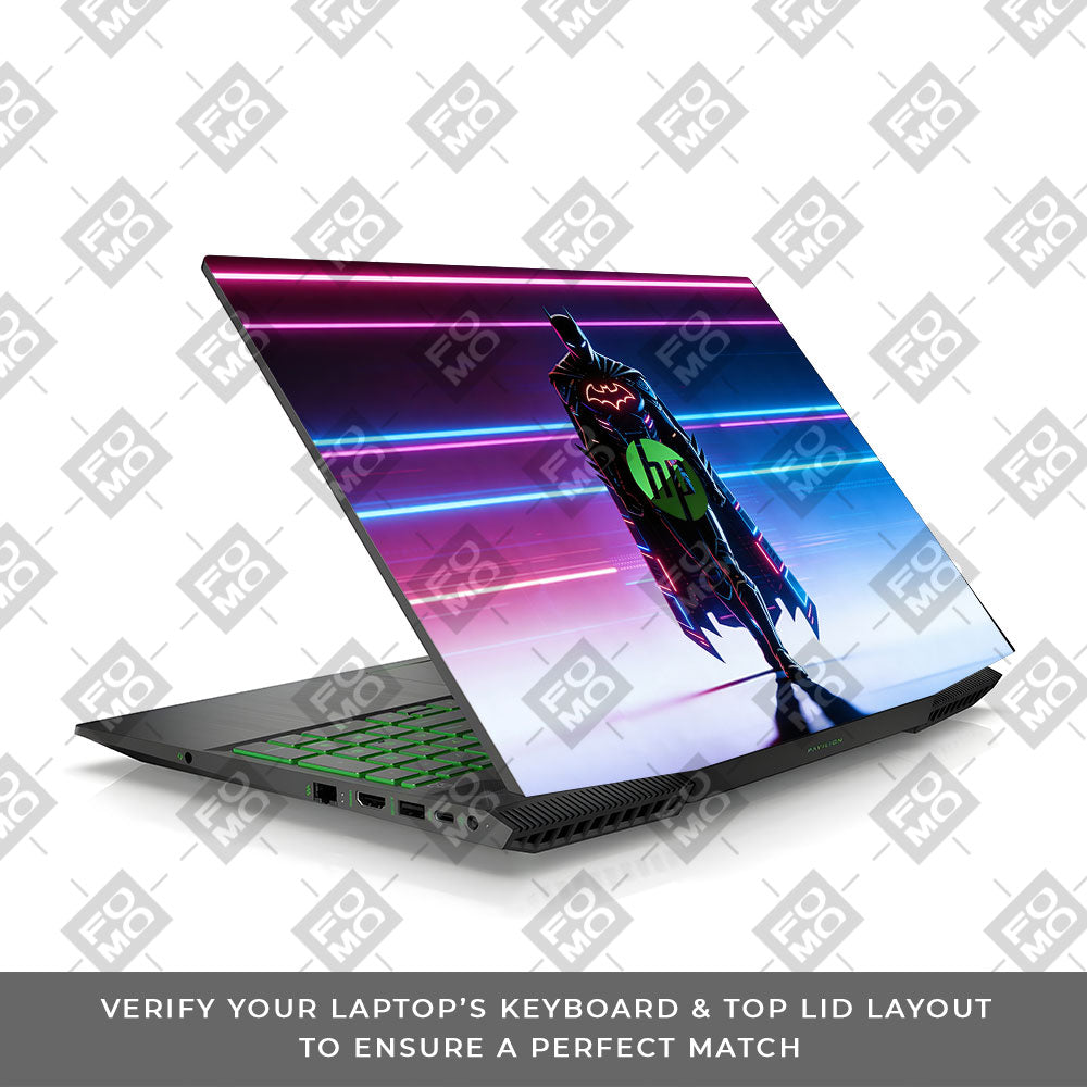 Superhero Neon Streaks HP Pavilion Gaming 15 CX Series 3D Laptop Skin