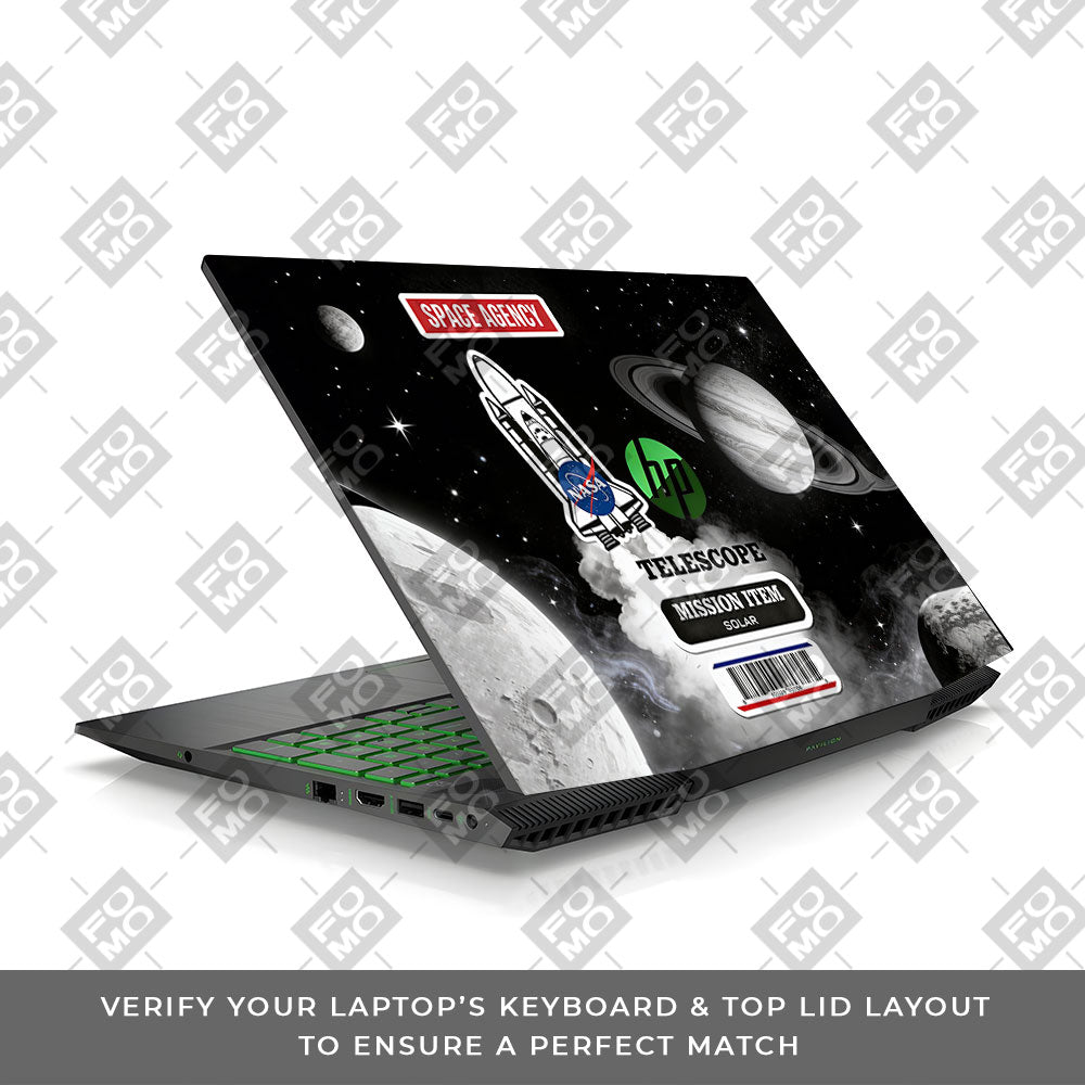 Space Mission NASA HP Pavilion Gaming 15 CX Series 3D Laptop Skin