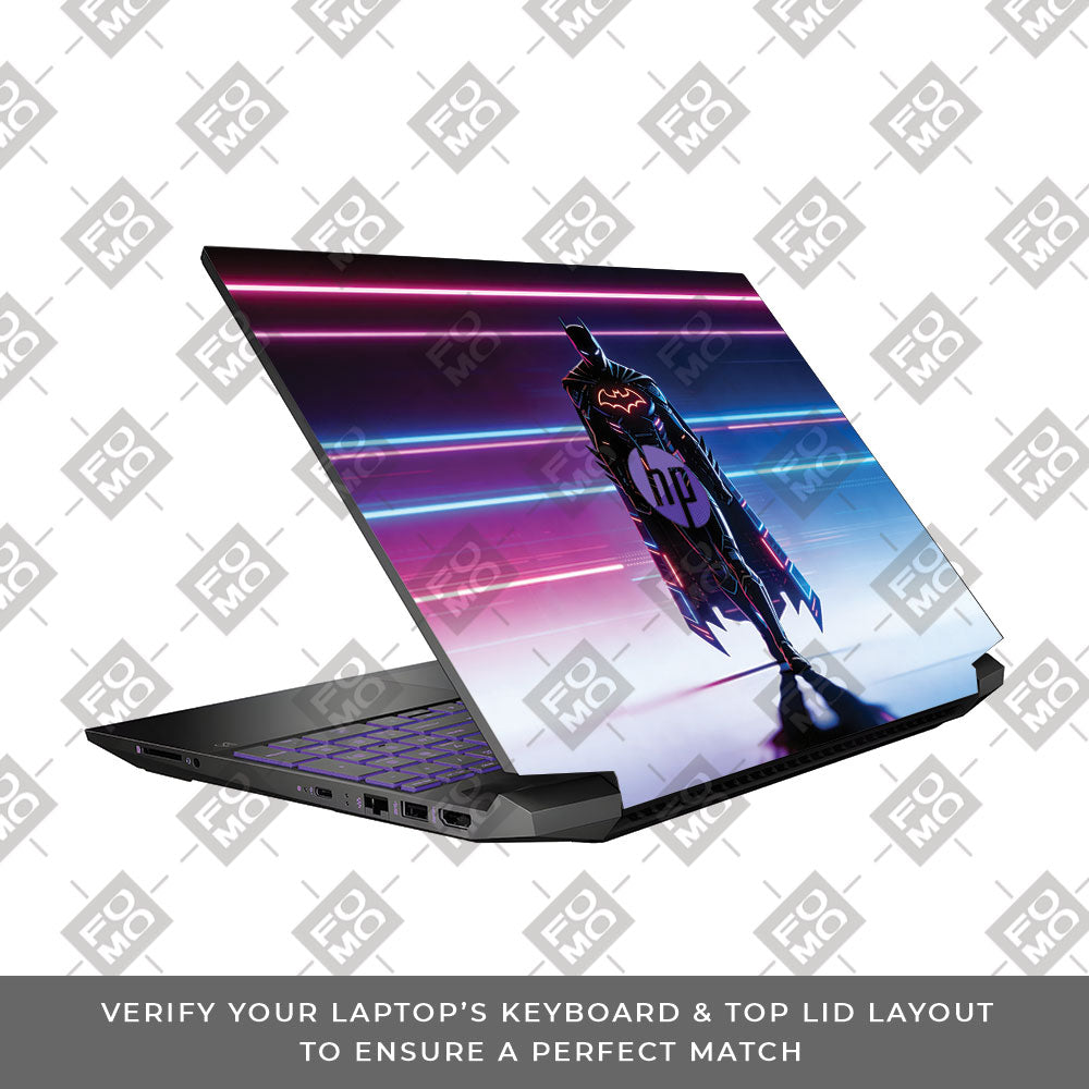 Superhero Neon Streaks HP Pavilion Gaming 15 EC Series 3D Laptop Skin