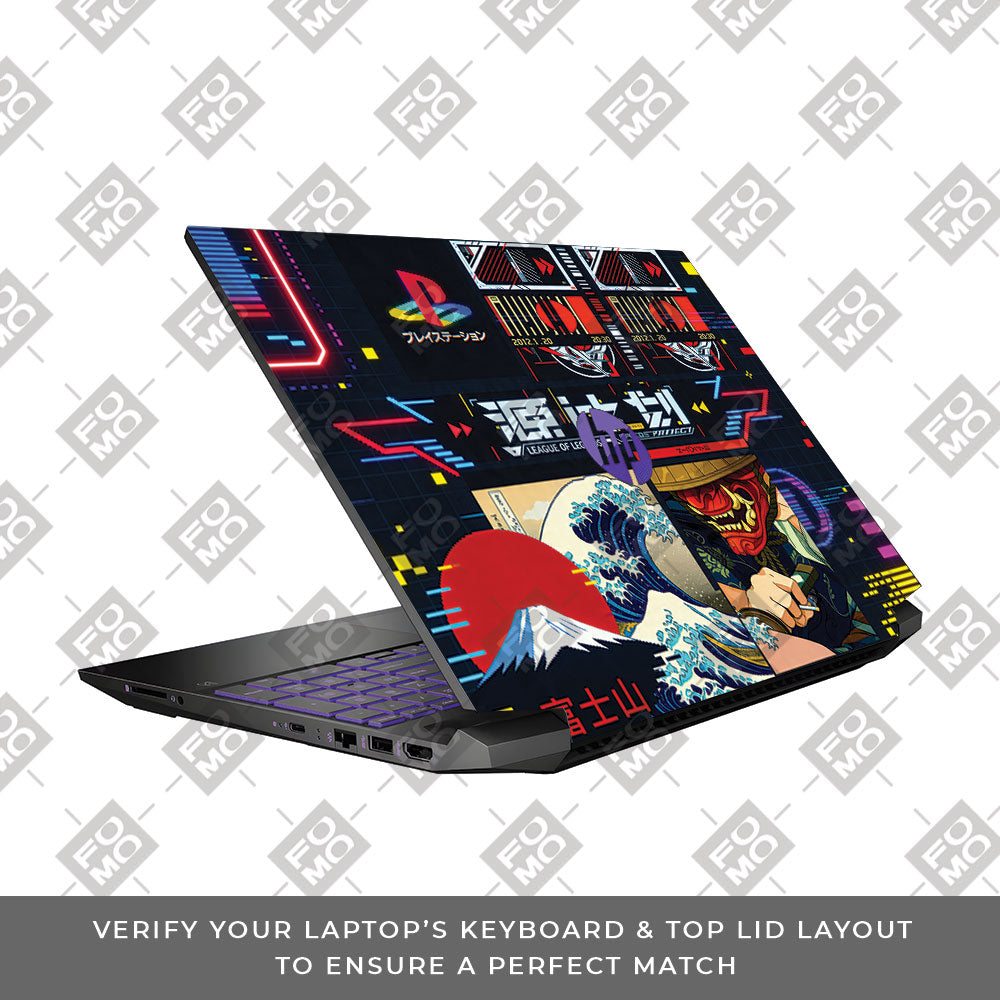 PlayStation Retro HP Pavilion Gaming 15 EC Series 3D Laptop Skin