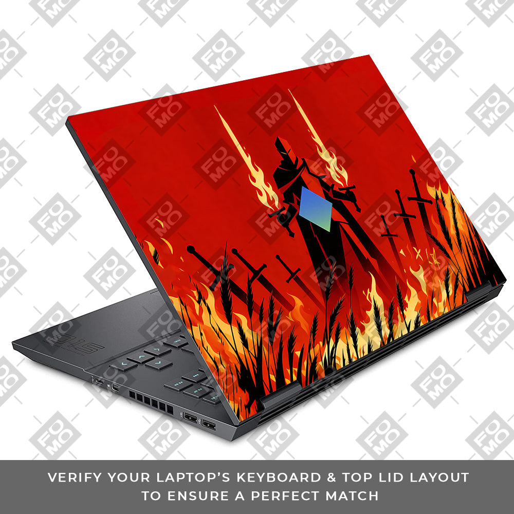 Knight of Flames HP Omen 15 3D Laptop Skin