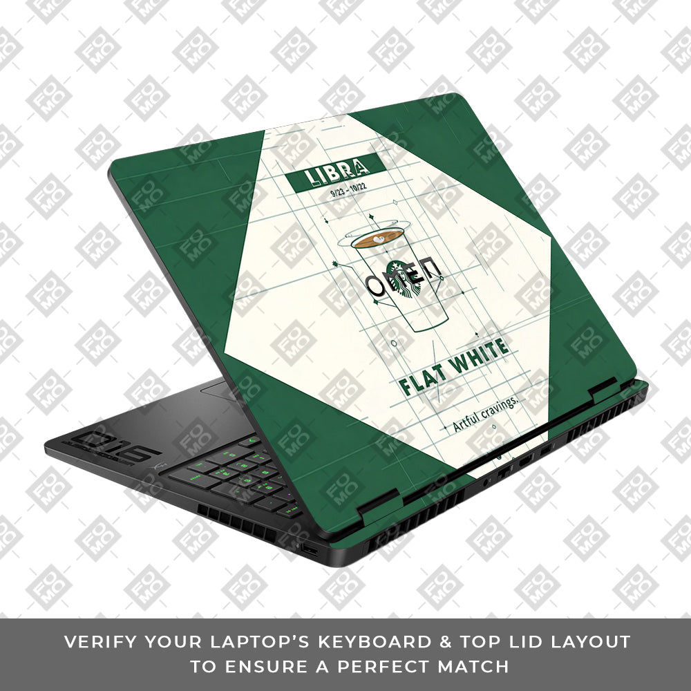 Libra Flat White HP Omen Gaming 16 2025, 2026 3D Laptop Skin