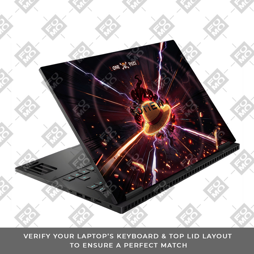 One Piece Fire Hat HP Omen Gaming 16 3D Laptop Skin
