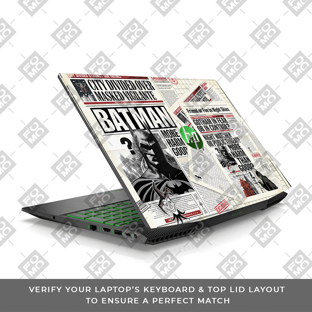 Batman Gotham’s Legacy HP Pavilion Gaming 15 CX Series 3D Laptop Skin