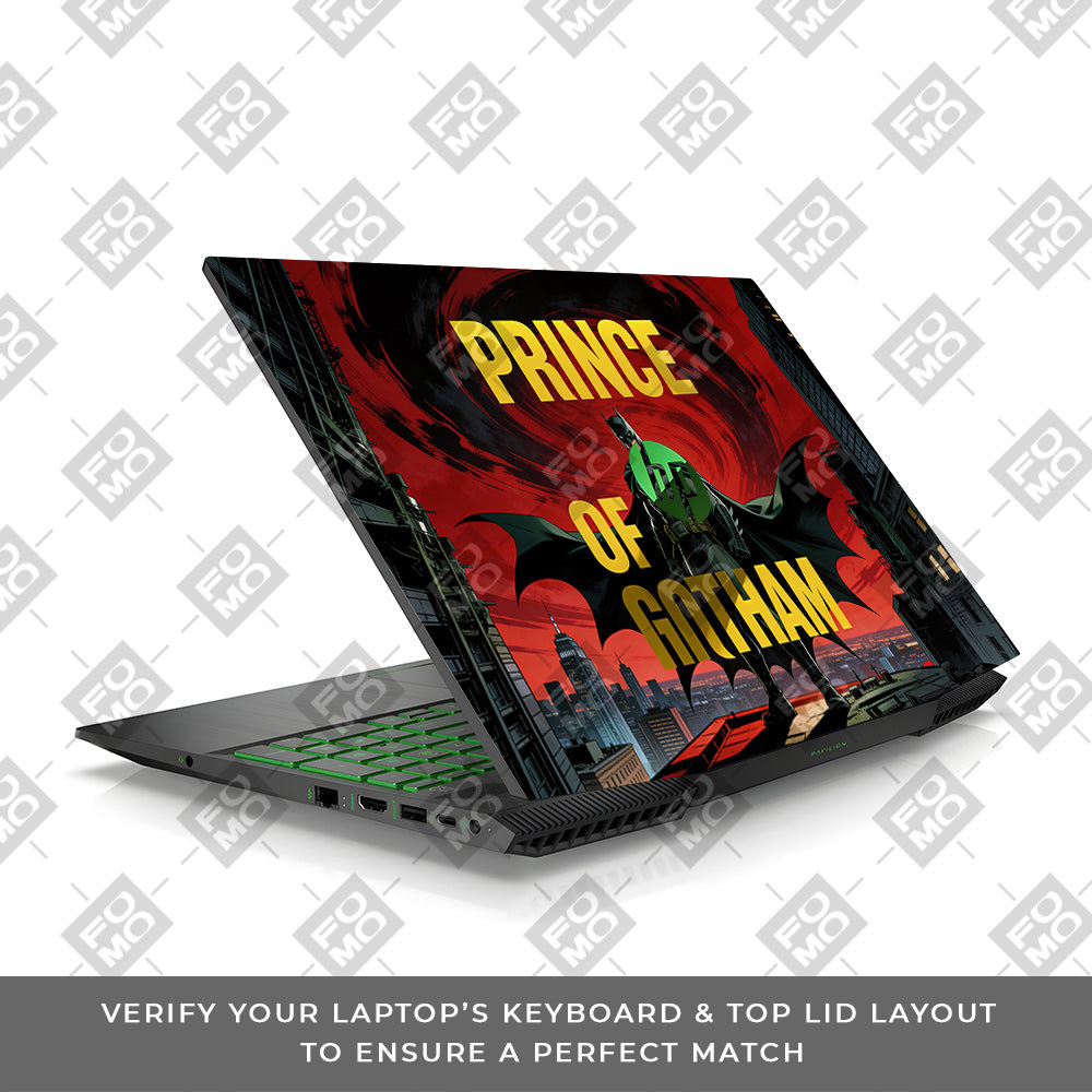 Prince of Gotham HP Pavilion Gaming 15 CX Series 3D Laptop Skin