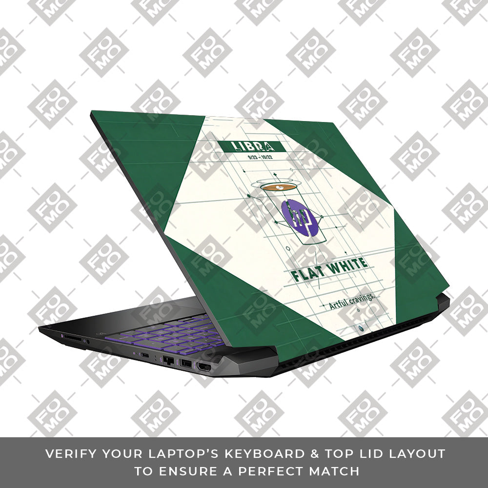 Libra Flat White HP Pavilion Gaming 15 EC Series 3D Laptop Skin