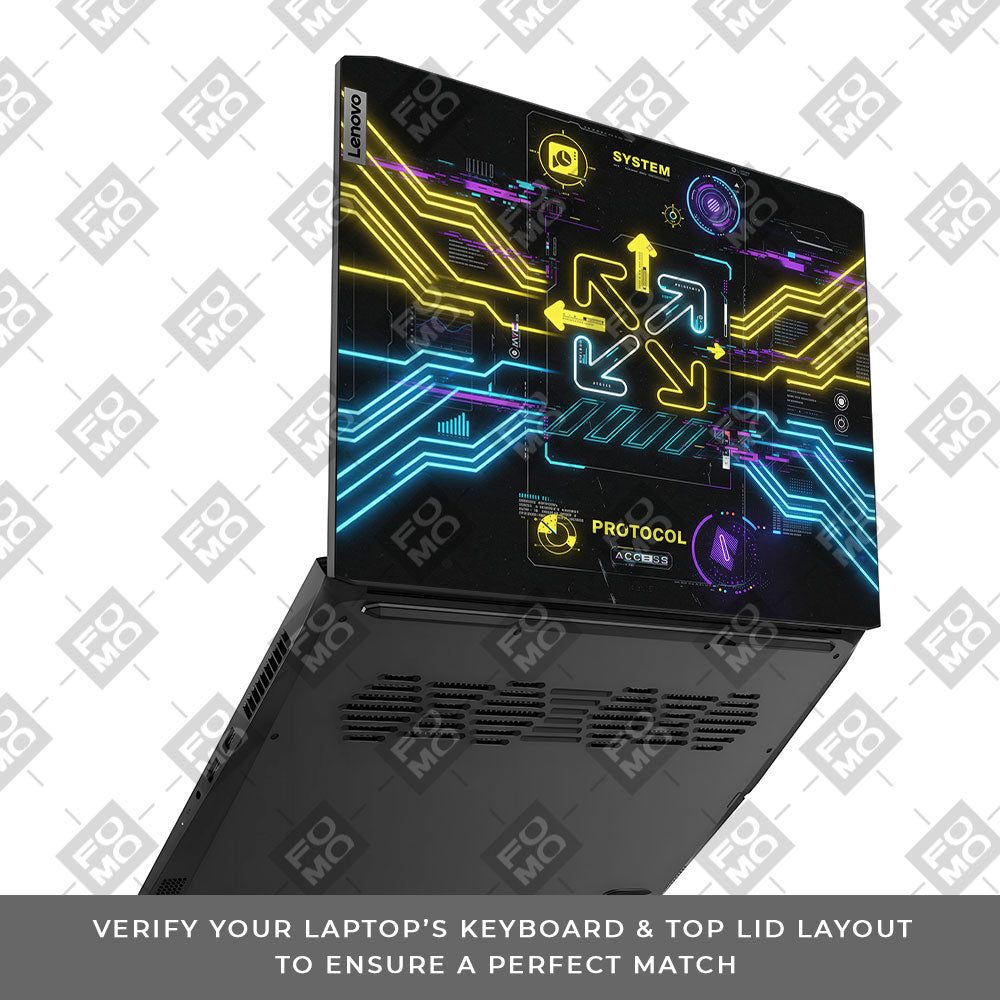 System Protocol Lenovo IdeaPad Gaming 3 15ACH6 and 15IHU6 3D Laptop Skin