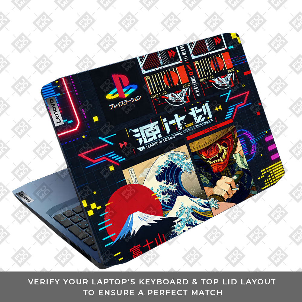 PlayStation Retro Lenovo Ideapad Gaming 3 15ARH05 and 15IMH05 3D Laptop Skin