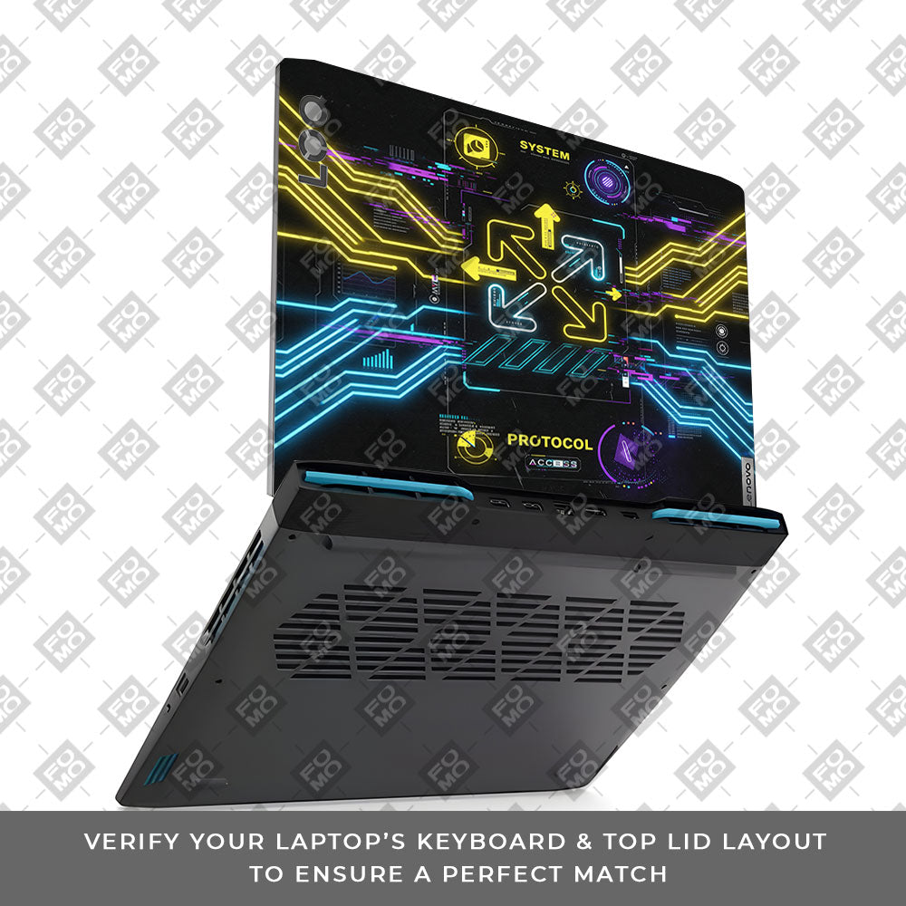 System Protocol Lenovo LOQ 2023 15IRH8, 15APH8 3D Laptop Skin