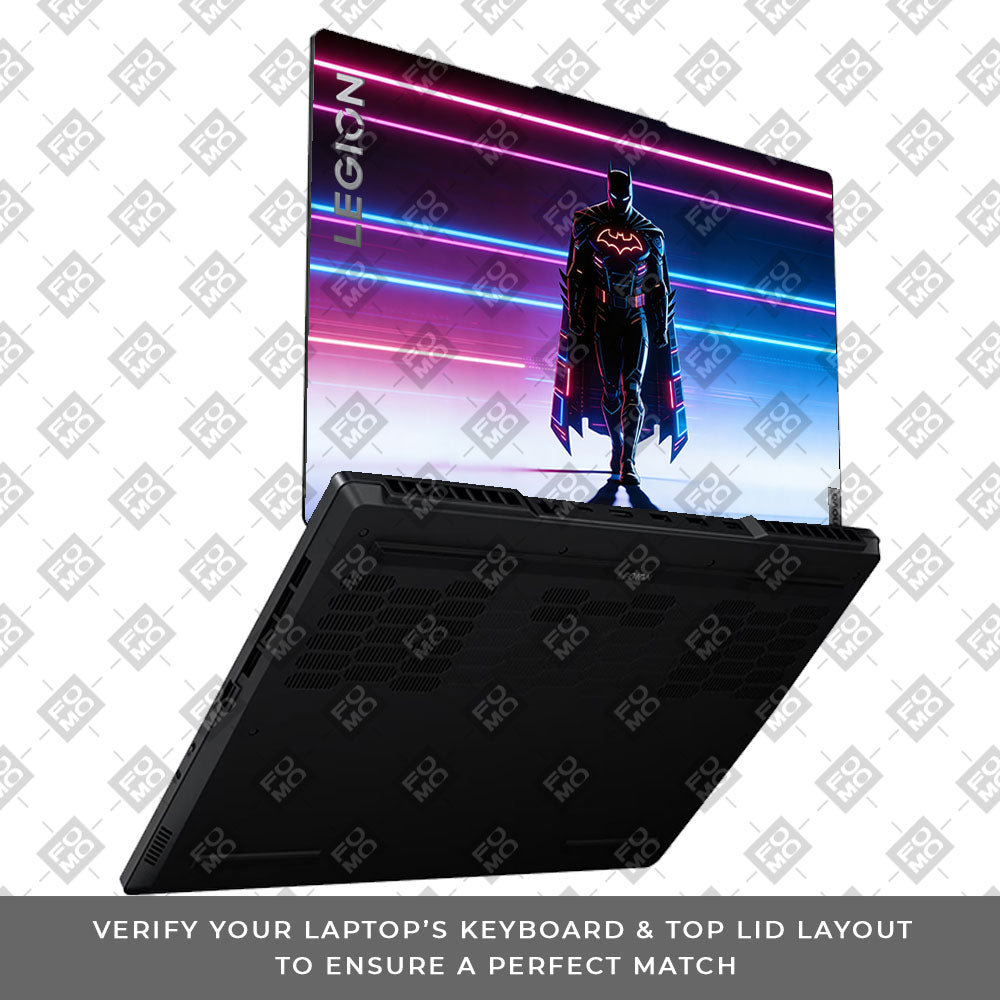 Superhero Neon Streaks Lenovo Legion 5 15ARP8 3D Laptop Skin