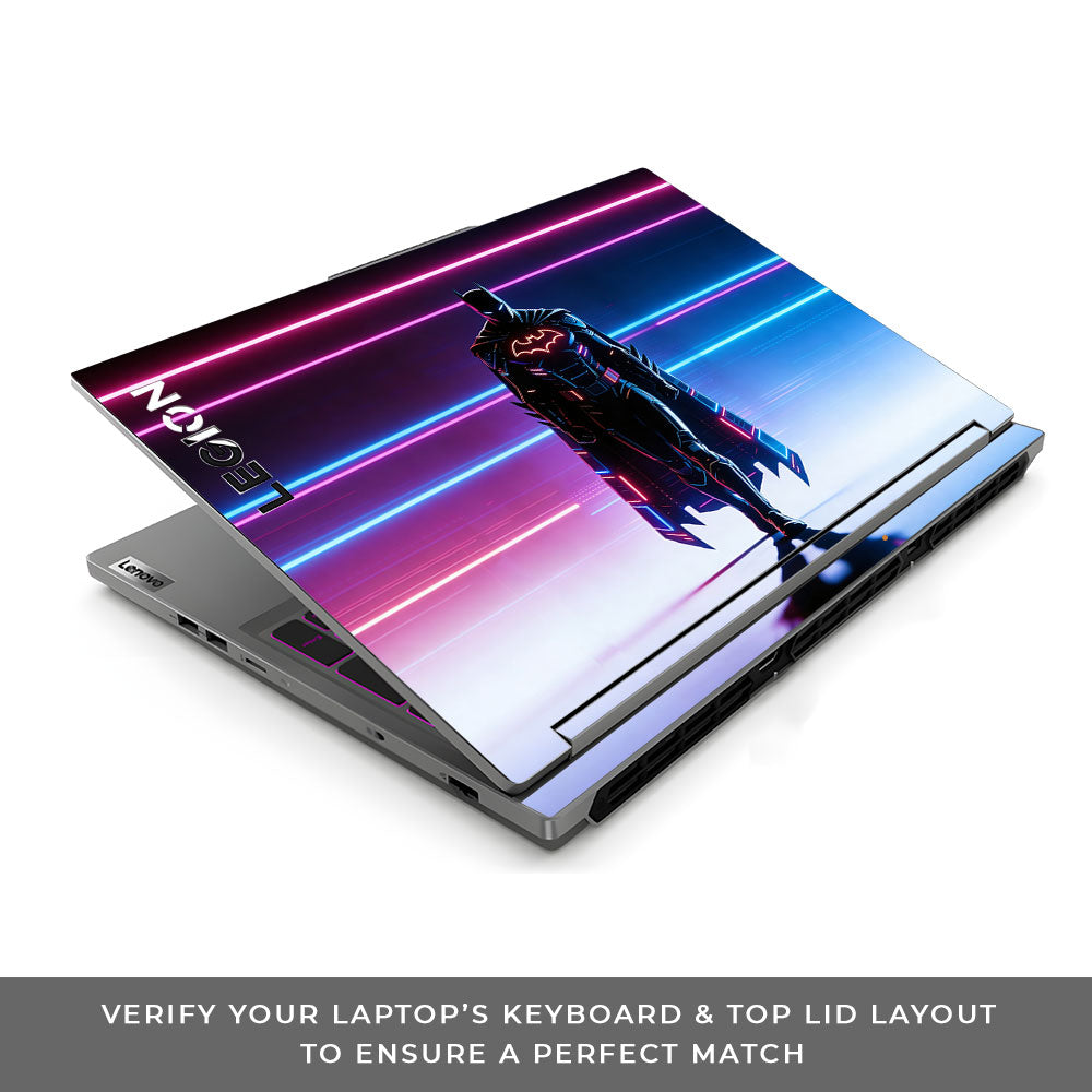 Superhero Neon Streaks Lenovo Legion 5 16IRX9 3D Laptop Skin