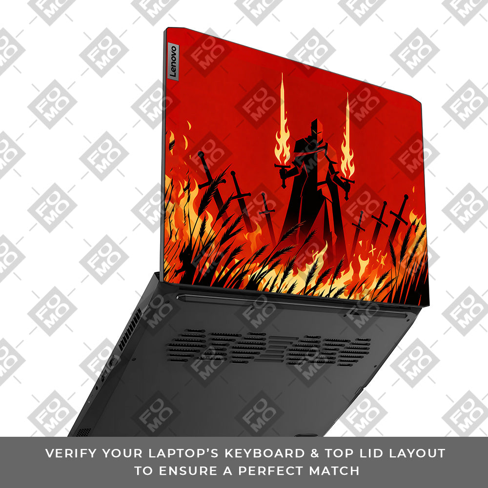 Knight of Flames Lenovo IdeaPad Gaming 3 15ACH6 and 15IHU6 3D Laptop Skin