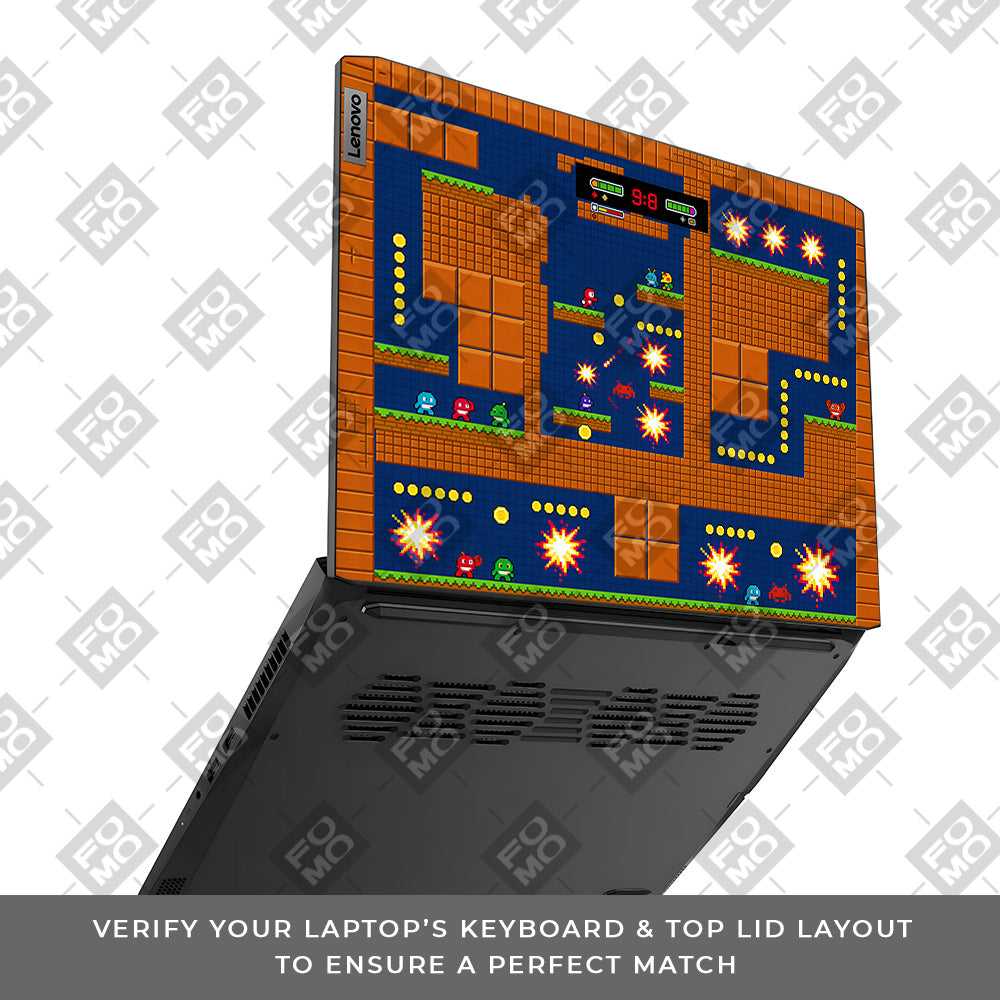 Pixelated Retro Arcade Lenovo IdeaPad Gaming 3 15ACH6 and 15IHU6 3D Laptop Skin