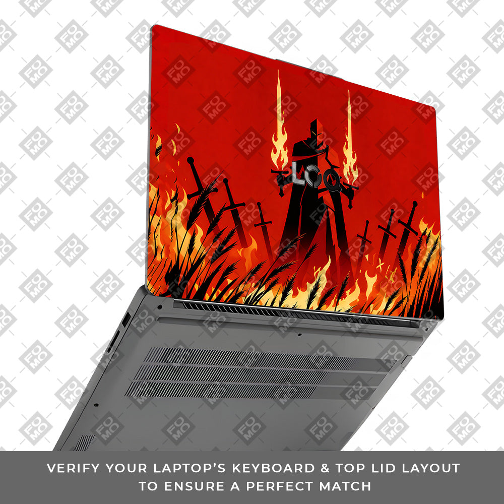 Knight of Flames Lenovo LOQ Essential 15IAX9E 3D Laptop Skin