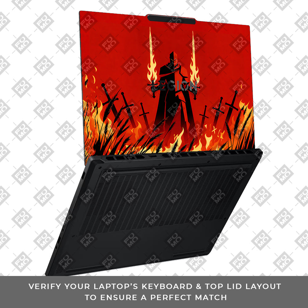 Knight of Flames Lenovo Legion 5 15AHP10 3D Laptop Skin