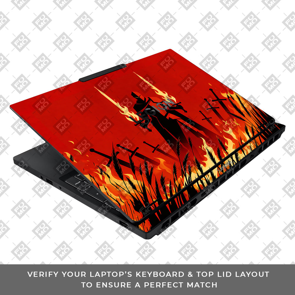 Knight of Flames Lenovo Legion 5 15IAX10 3D Laptop Skin
