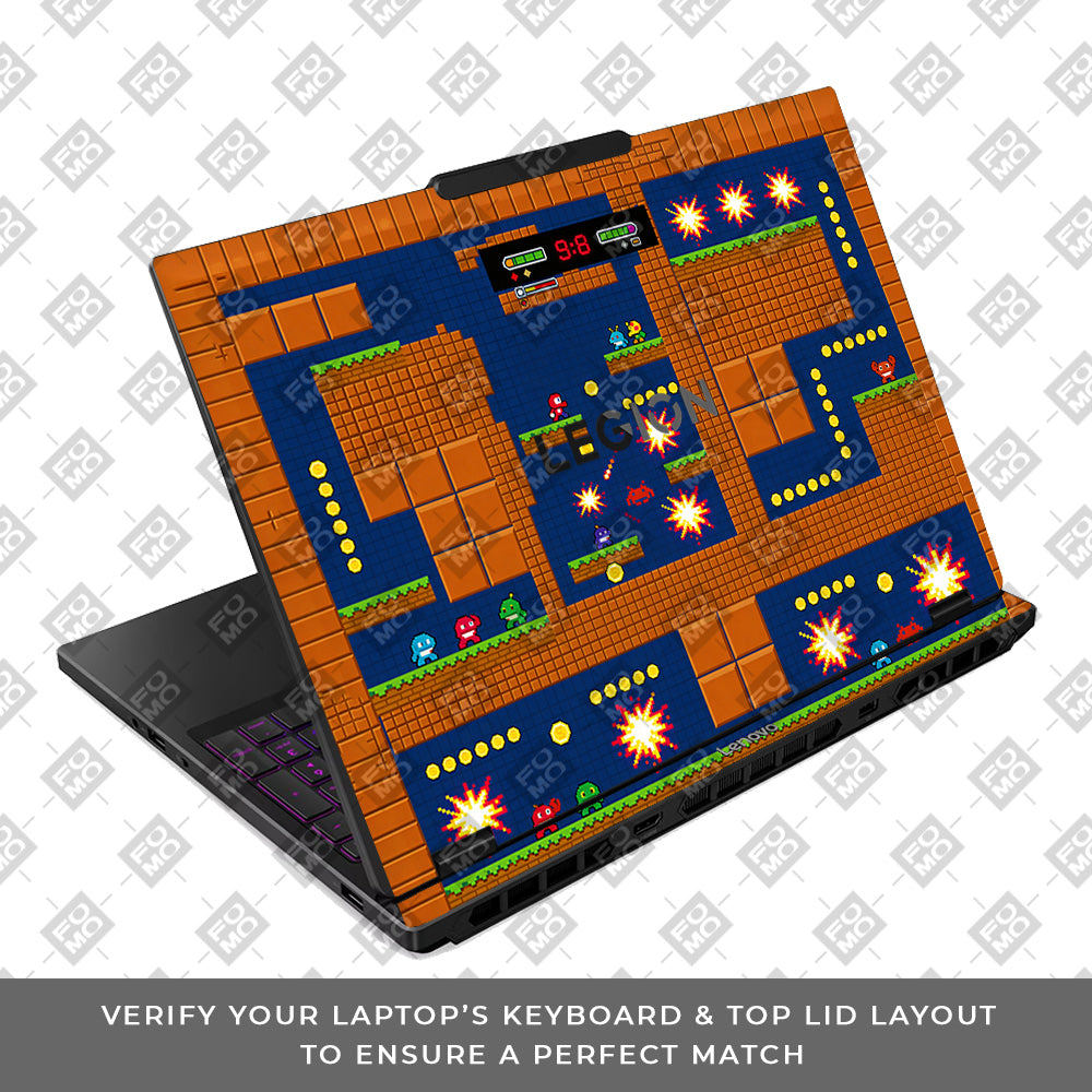 Pixelated Retro Arcade Lenovo Legion 5 15IRX10 3D Laptop Skin
