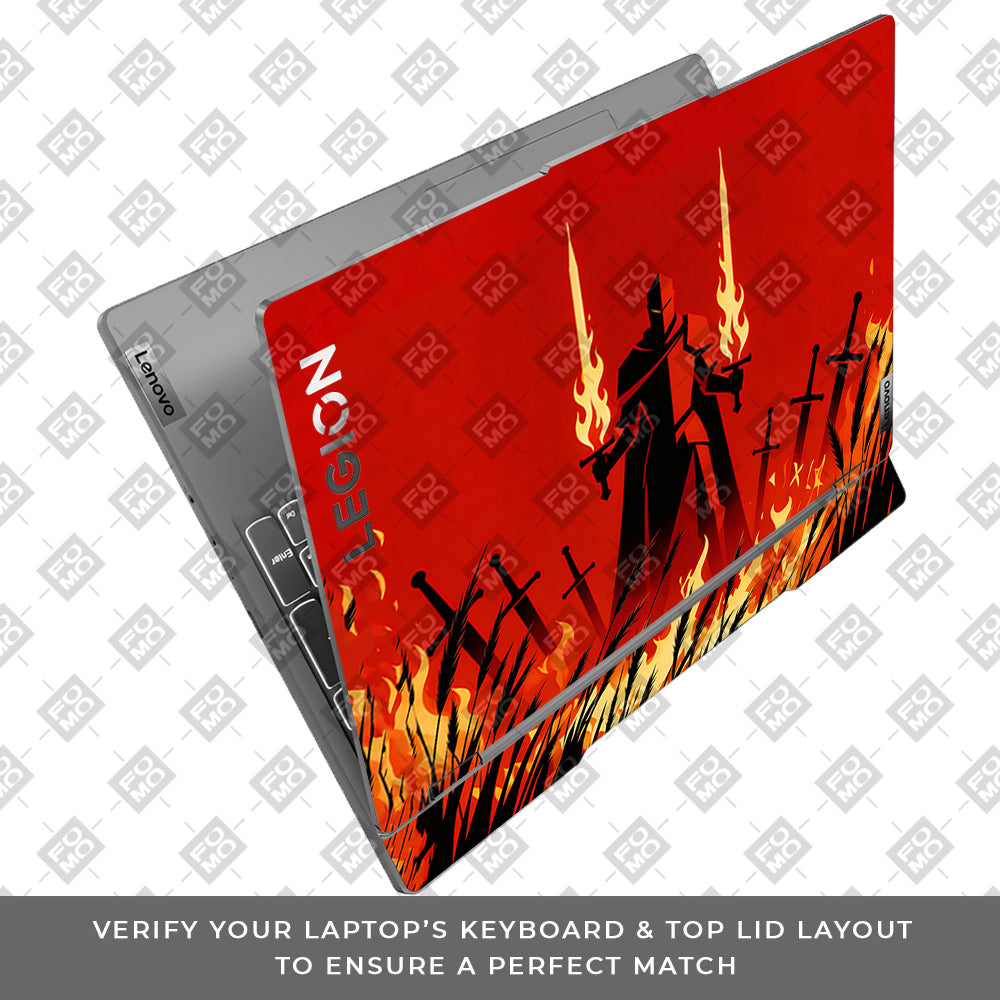 Knight of Flames Lenovo Legion 5 15IRX9 3D Laptop Skin