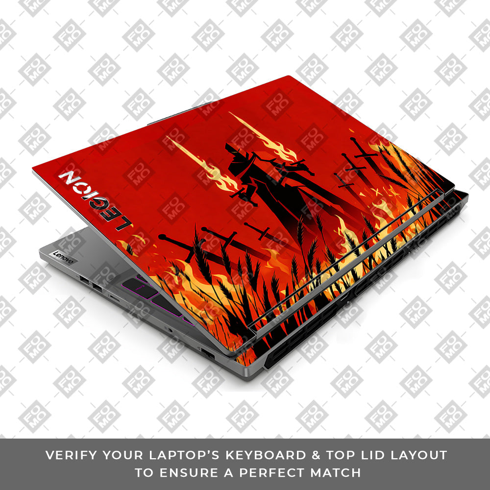 Knight of Flames Lenovo Legion 5 16IRX9 3D Laptop Skin