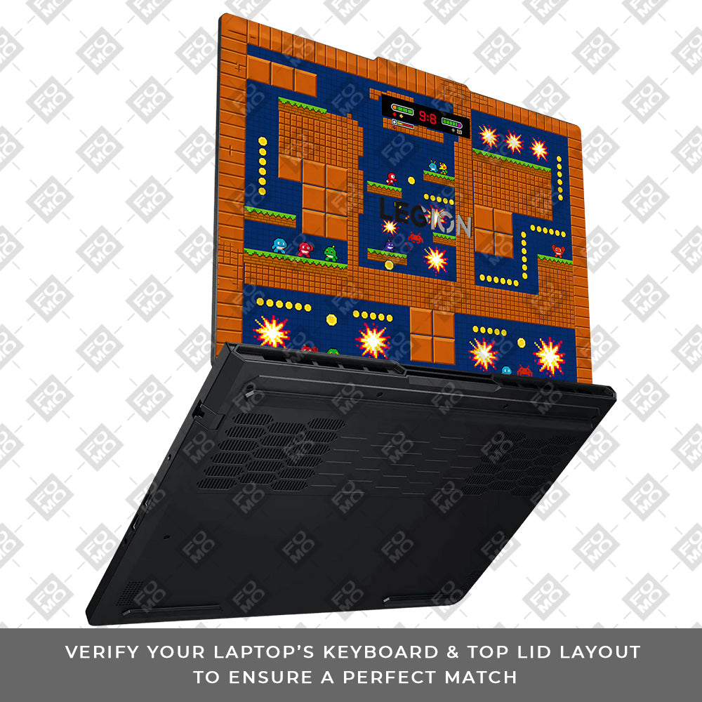Pixelated Retro Arcade Lenovo Legion Pro 5 16ADR10 3D Laptop Skin