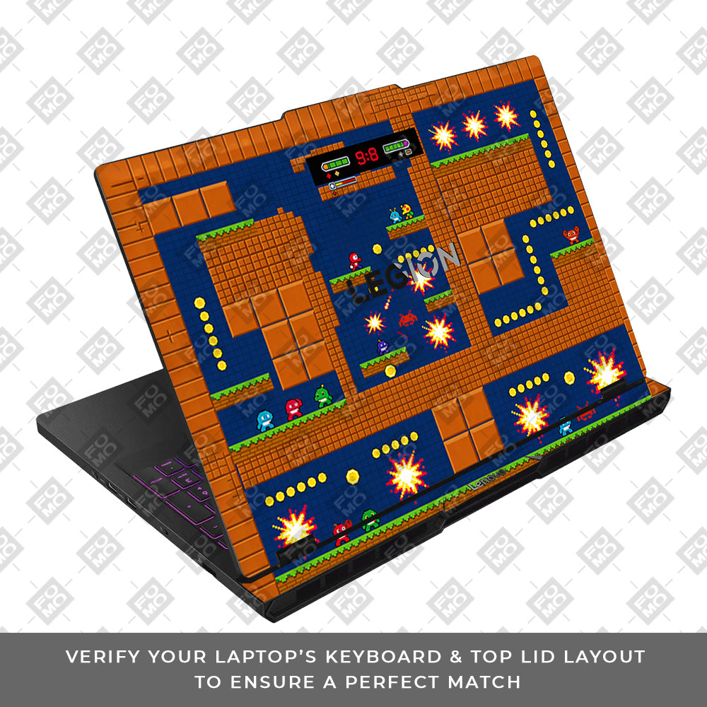 Pixelated Retro Arcade Lenovo Legion Pro 5 16AFR10 3D Laptop Skin