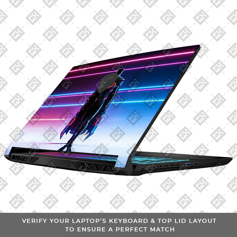 Superhero Neon Streaks MSI Katana 15 B13V 3D Laptop Skin