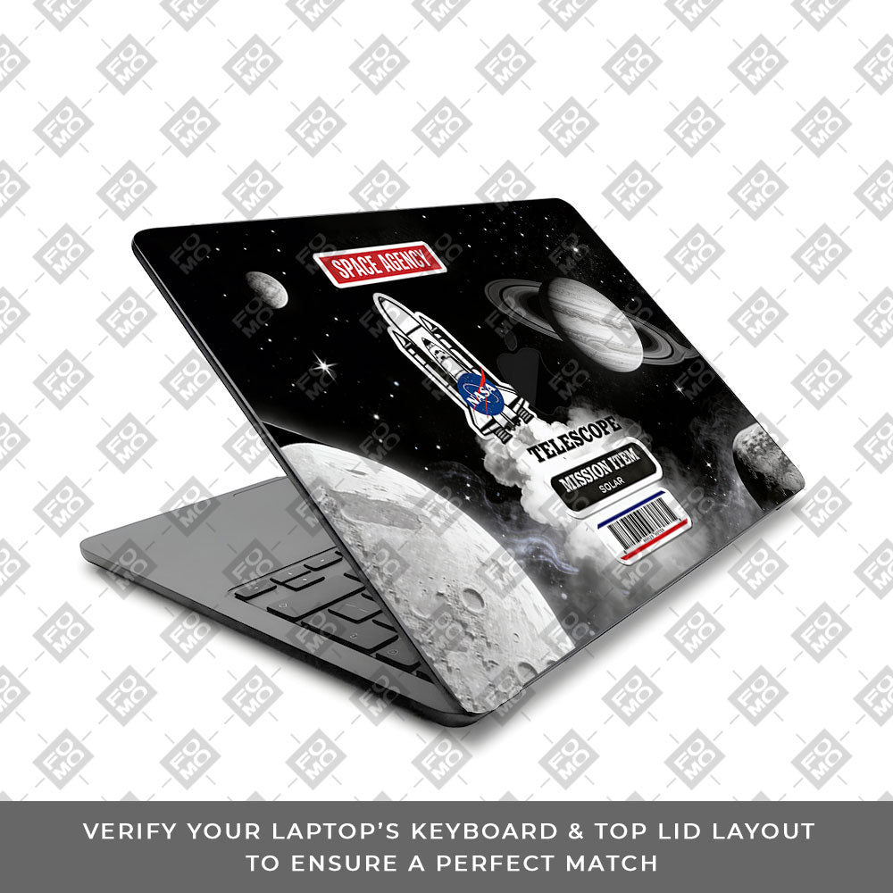 Space Mission NASA MacBook Air 13 M2 2022 3D Laptop Skin