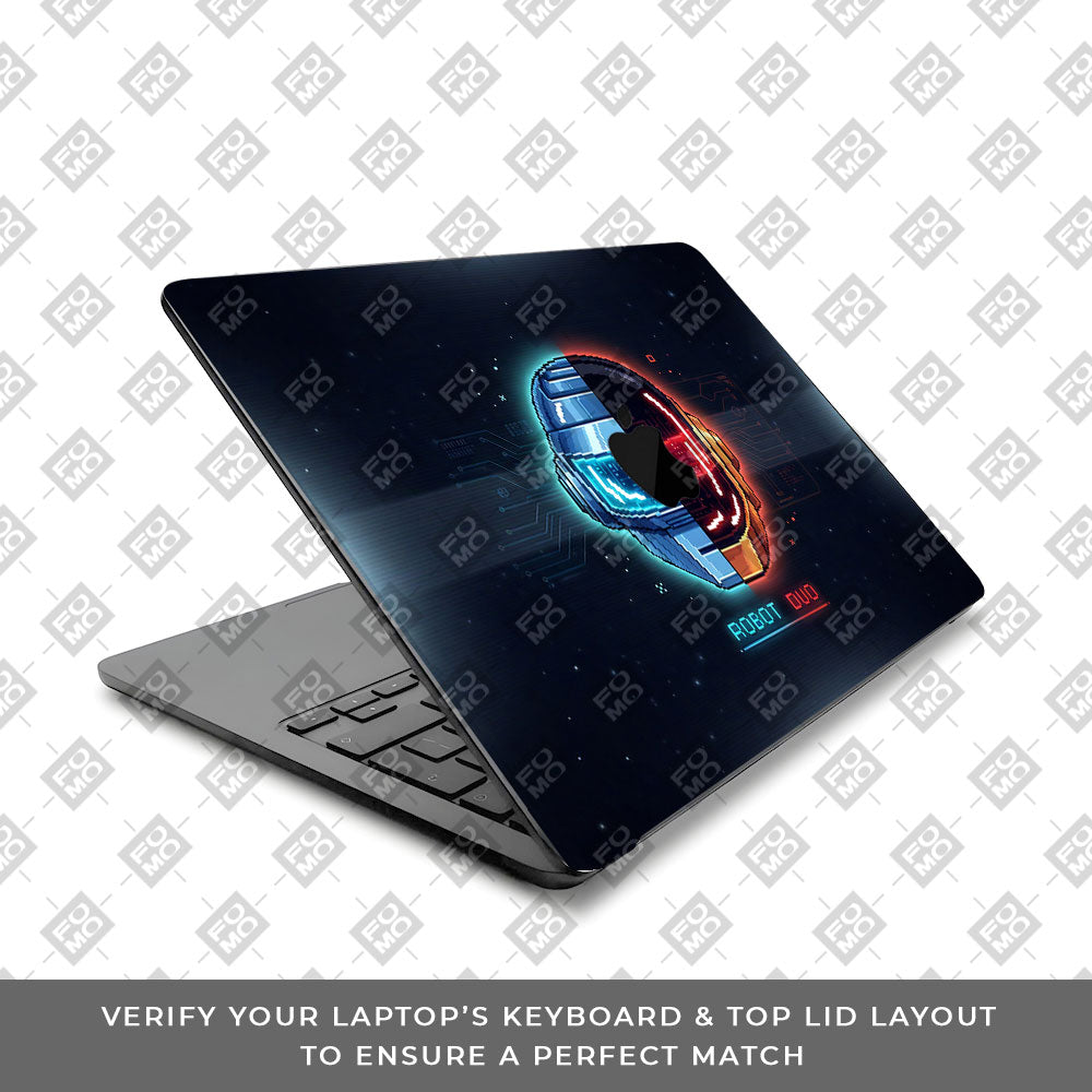Robot Duo MacBook Air 13 M4 2025 3D Laptop Skin