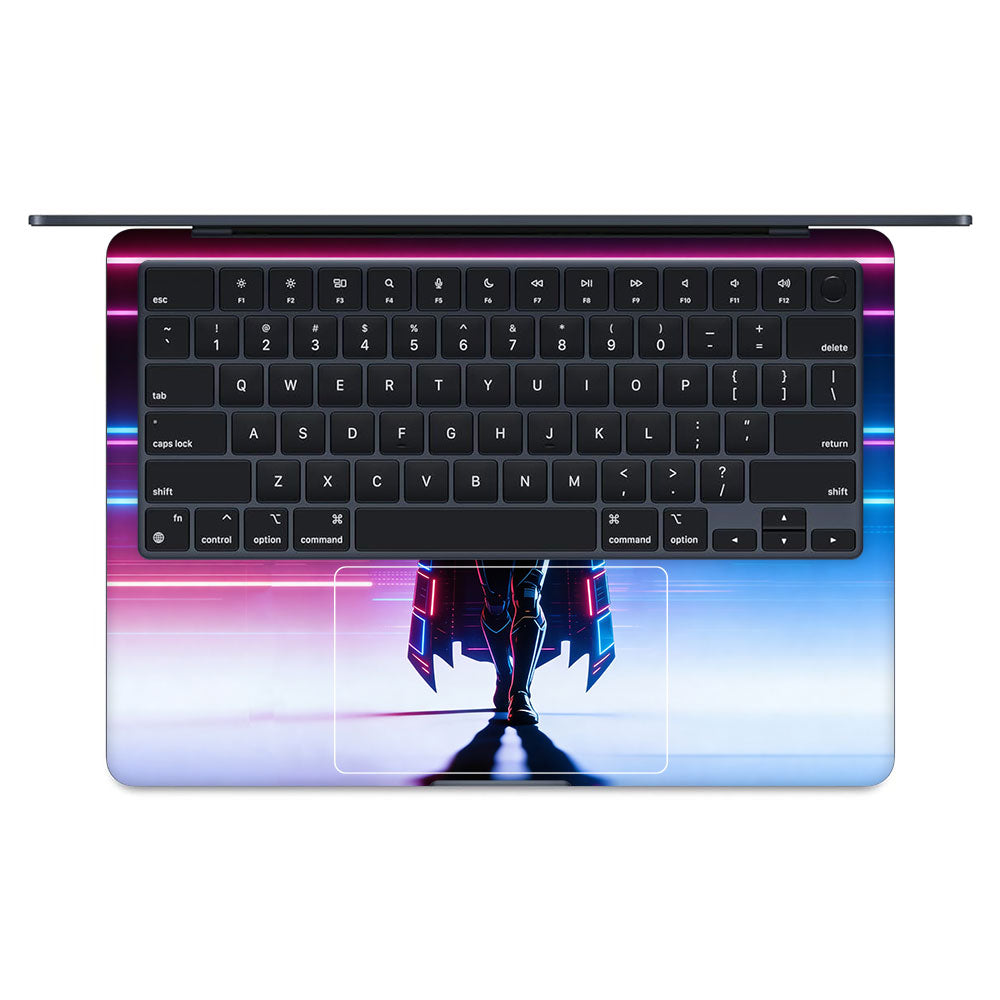 Superhero Neon Streaks MacBook Air 13 M4 2025 3D Laptop Skin