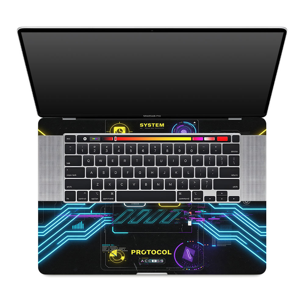 System Protocol MacBook Pro 16 2019 3D Laptop Skin