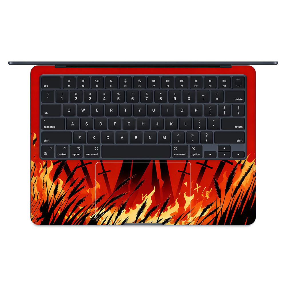 Knight of Flames MacBook Air 13 M3 2024 3D Laptop Skin