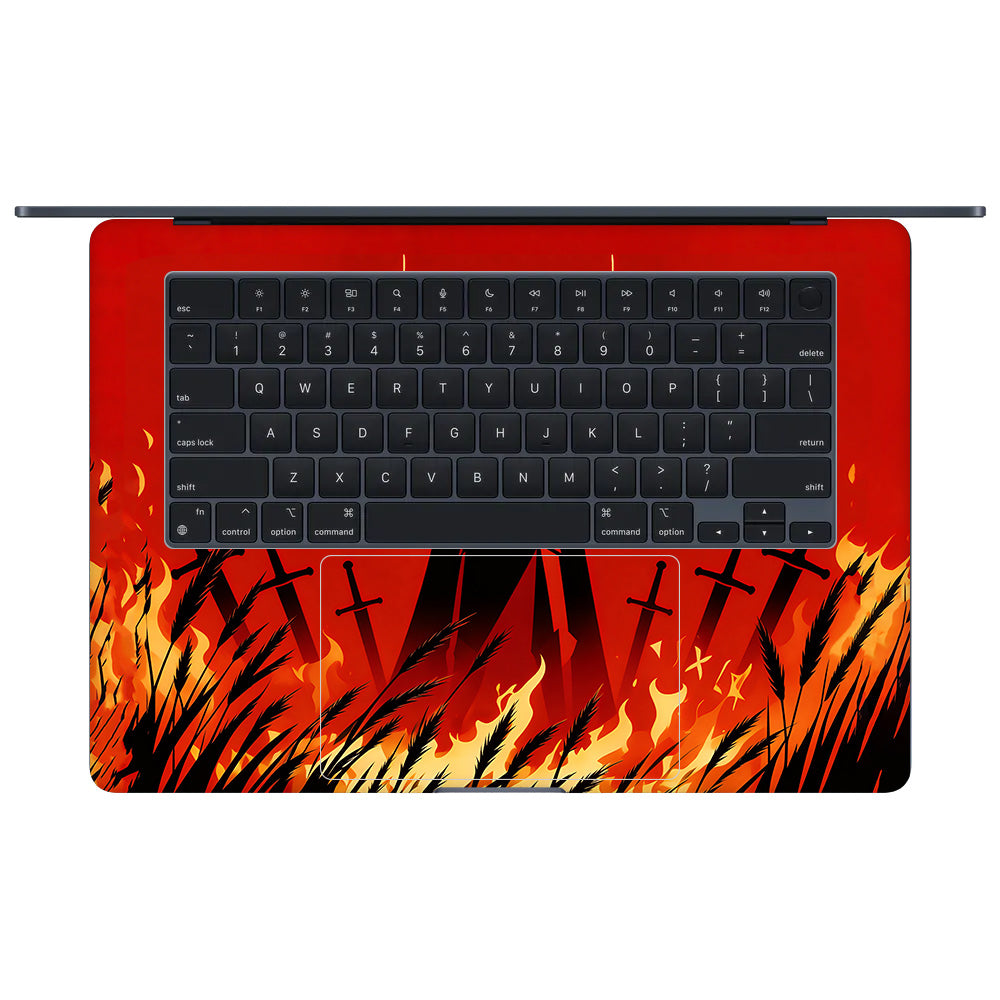 Knight of Flames MacBook Air 15 M3 2024 3D Laptop Skin