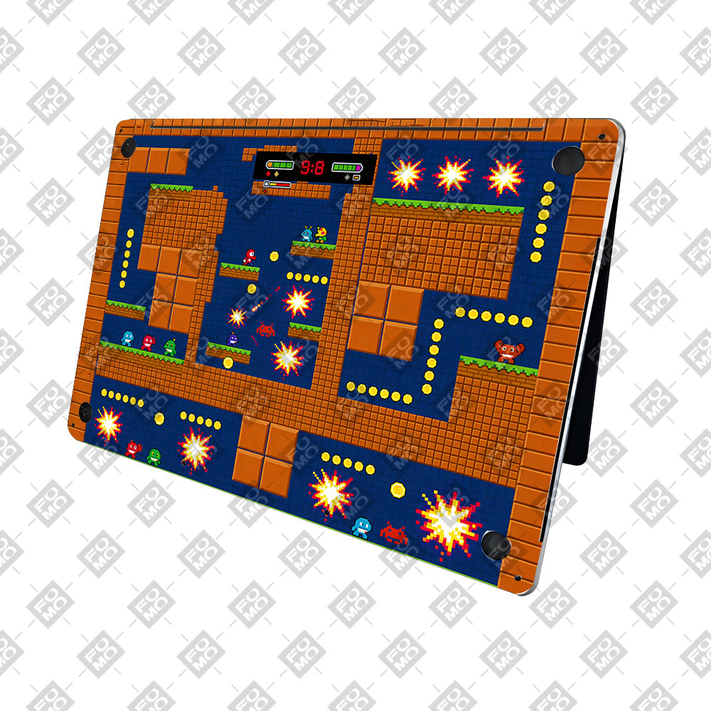 Pixelated Retro Arcade MacBook Neo 3D Laptop Skin