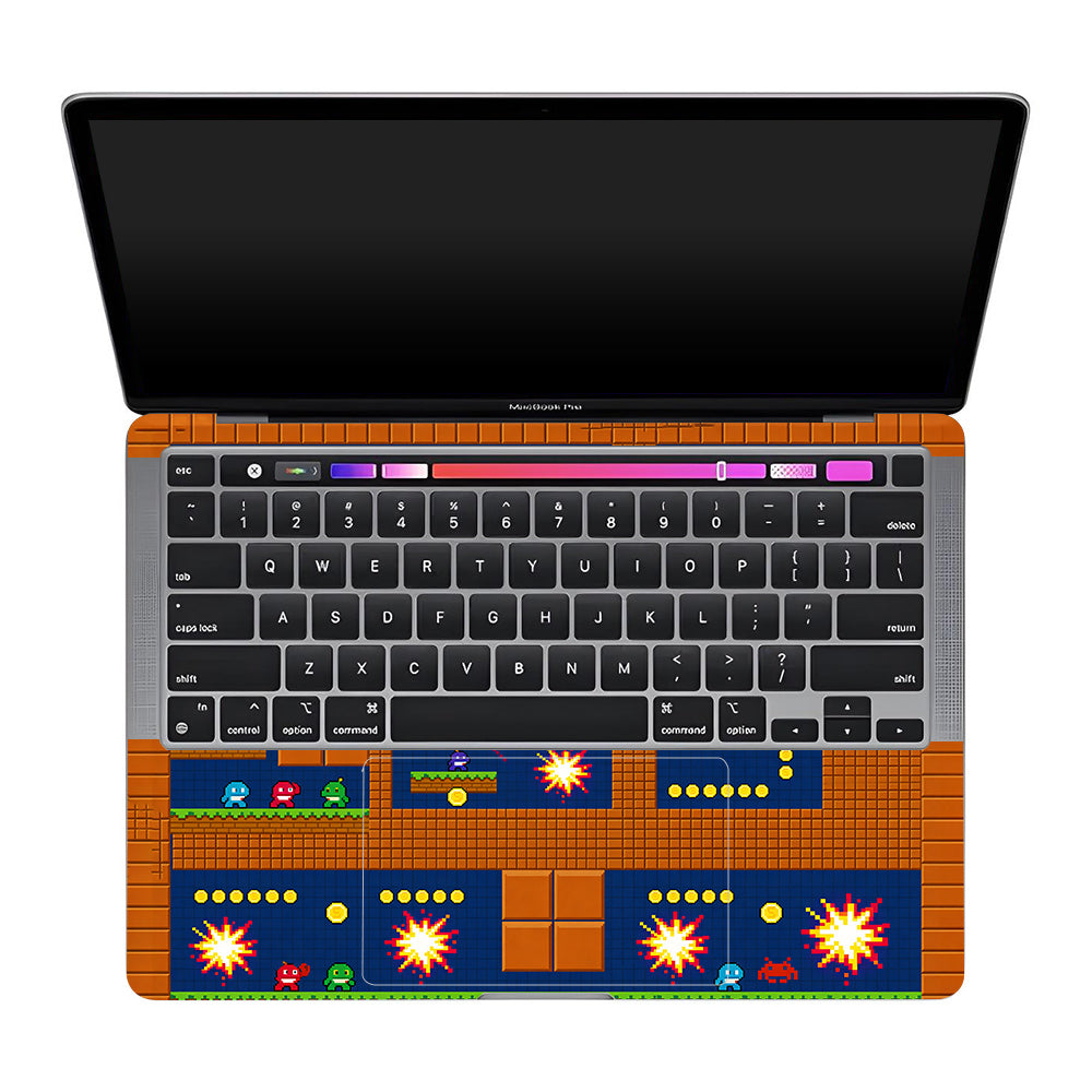 Pixelated Retro Arcade MacBook Pro 13 M2 2022 3D Laptop Skin