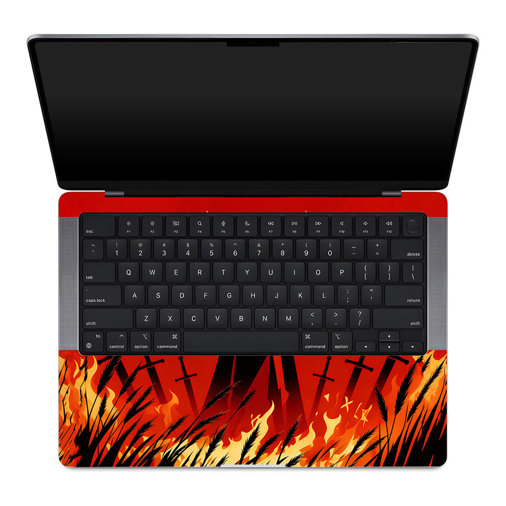 Knight of Flames MacBook Pro 14 M1, M2, M3, M4 2021-2024 3D Laptop Skin