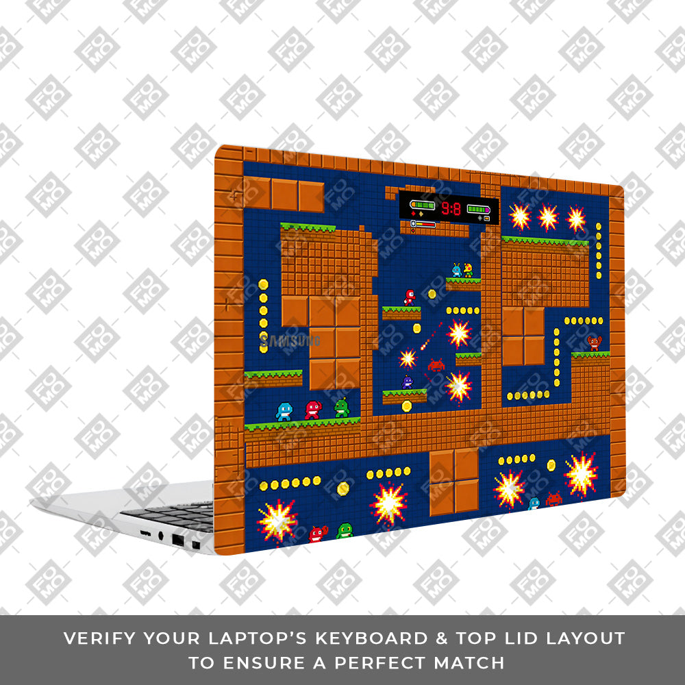 Pixelated Retro Arcade Samsung Galaxy Book 4 15.6 3D Laptop Skin