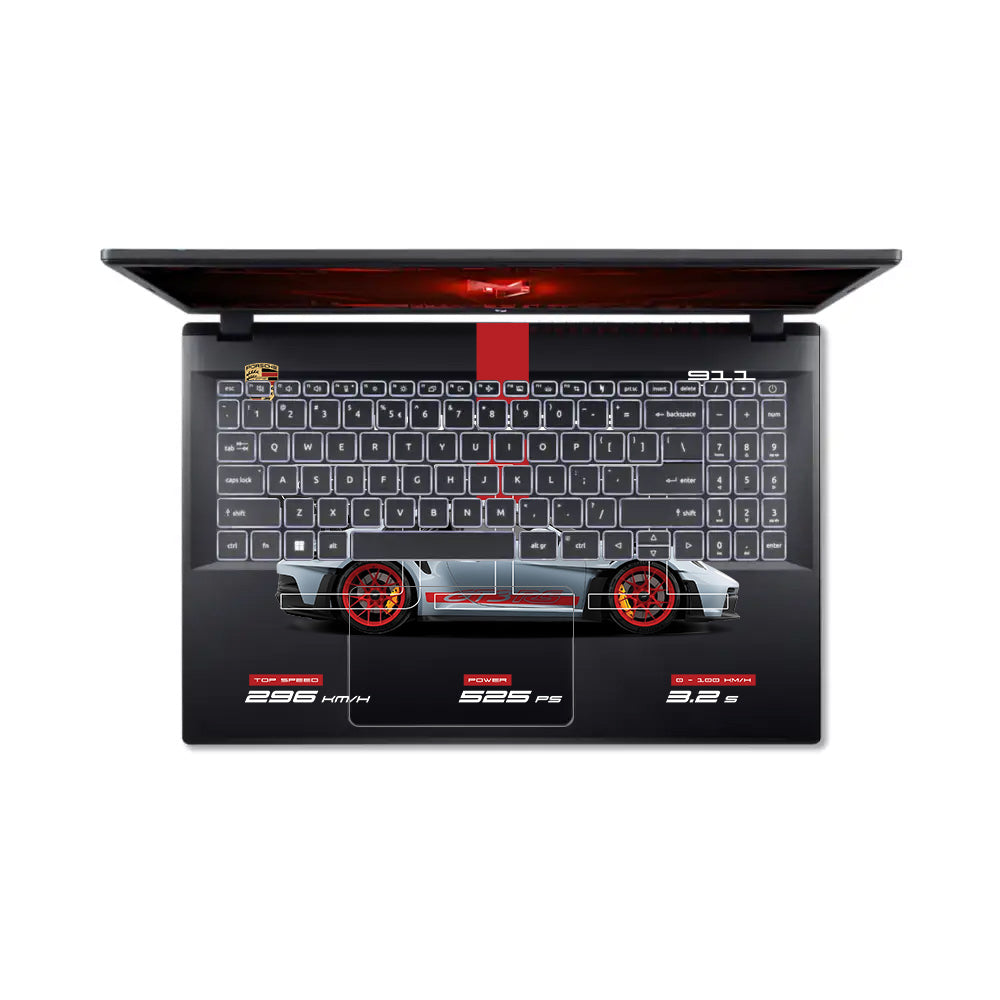 Transparent Porsche 911 Performance Acer Nitro V ANV15 51 55CA Laptop Skin