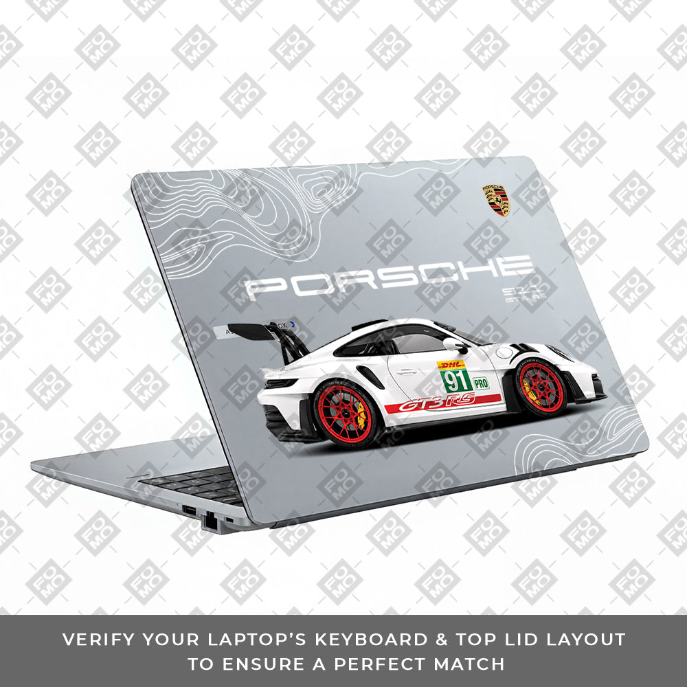 Transparent Porsche GT3 RS Power Asus ExpertBook P1503 Laptop Skin