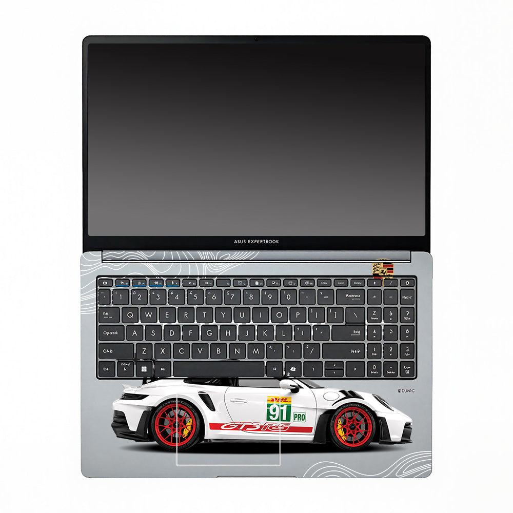Transparent Porsche GT3 RS Power Asus ExpertBook P1503 Laptop Skin