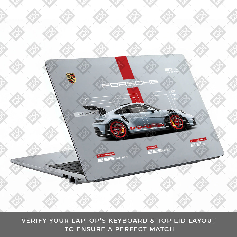 Transparent Porsche 911 Performance Asus ExpertBook P1503 Laptop Skin