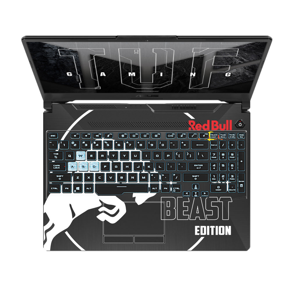 Transparent Red Bull Energy Asus TUF F15 FX506 & A15 FA506 Laptop Skin