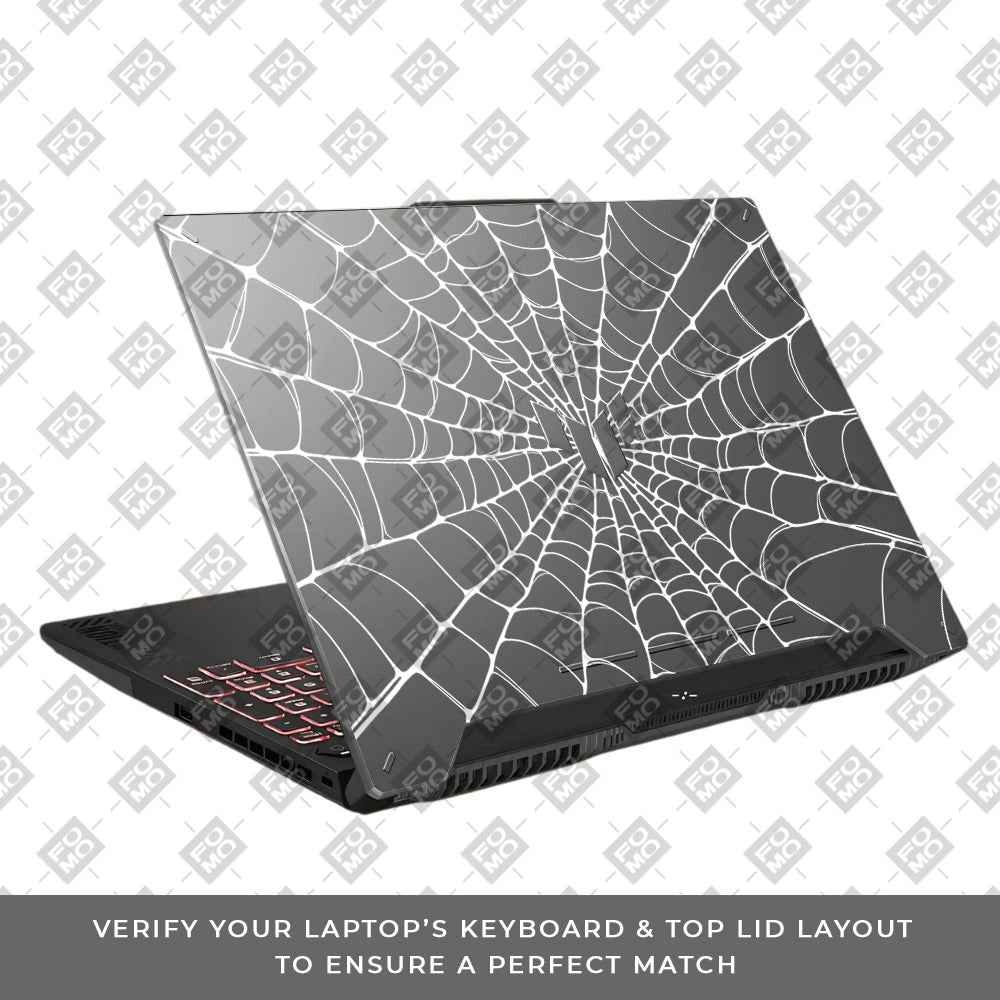 Transparent Spider Web Vortex Asus TUF F15 FX507 & A15 FA507 Laptop Skin