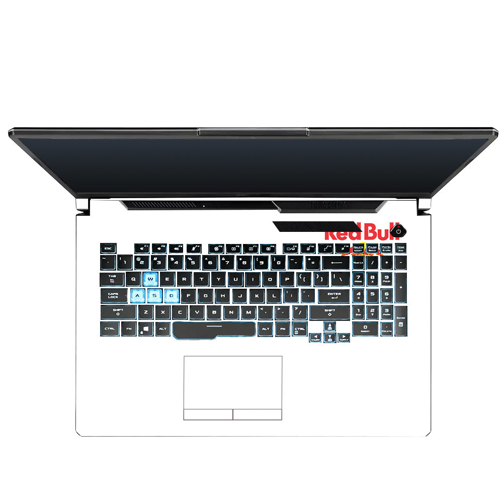 Transparent Red Bull Energy Asus TUF Gaming F17 FX706 Laptop Skin