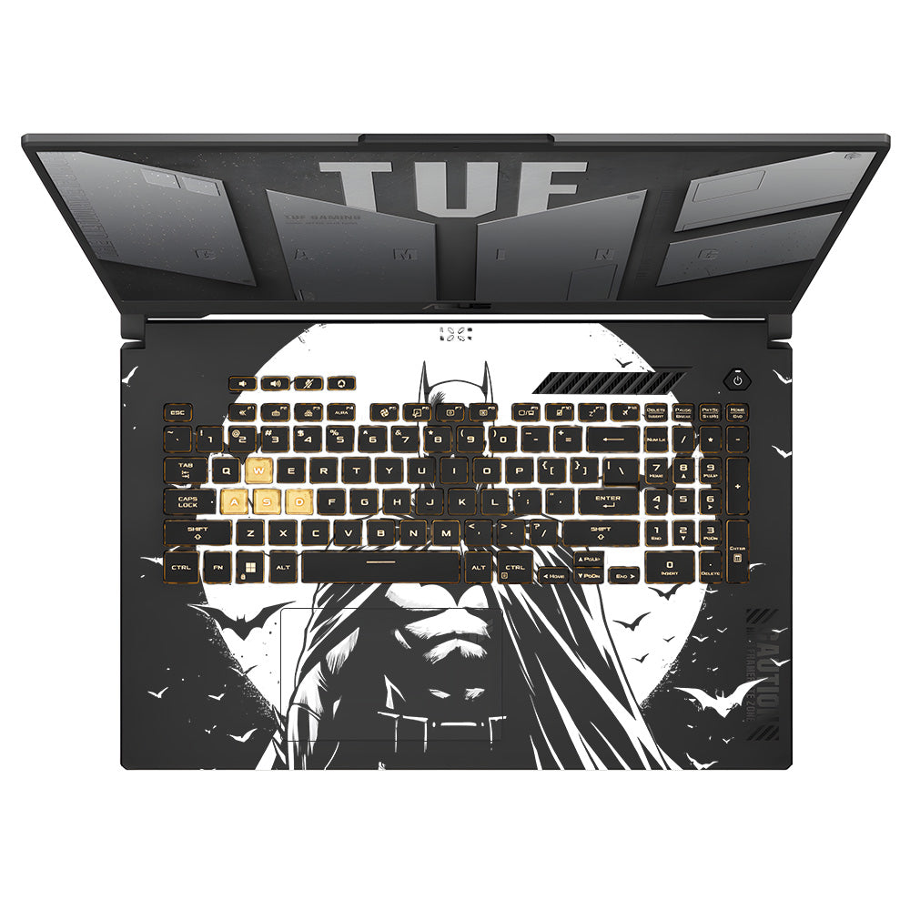 Transparent Dark Knight Moon Rise Asus TUF Gaming F17 FX707Z Laptop Skin