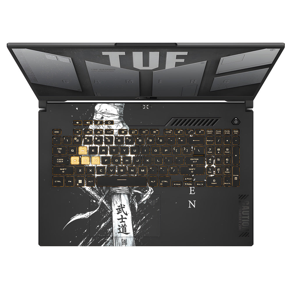 Transparent Kaizen Samurai Sword Asus TUF Gaming F17 FX707Z Laptop Skin