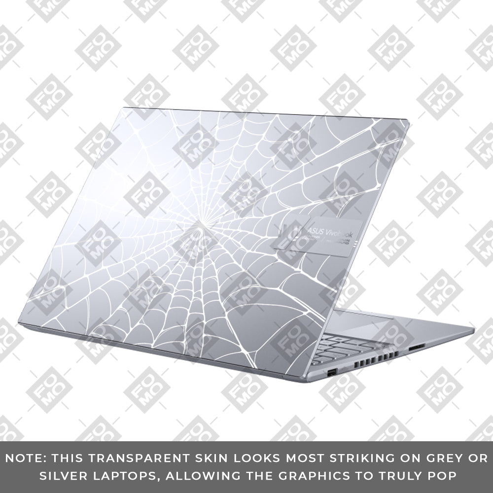 Transparent Spider Web Vortex Asus Vivobook 16 X1605V Laptop Skin